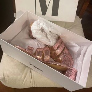 For Love & Lemons Pink Jane Mule NWT 7.5